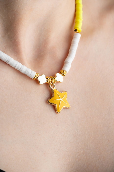 Heliophilia Silver Collar KL-0869 Multicolor con Colgante de Estrella